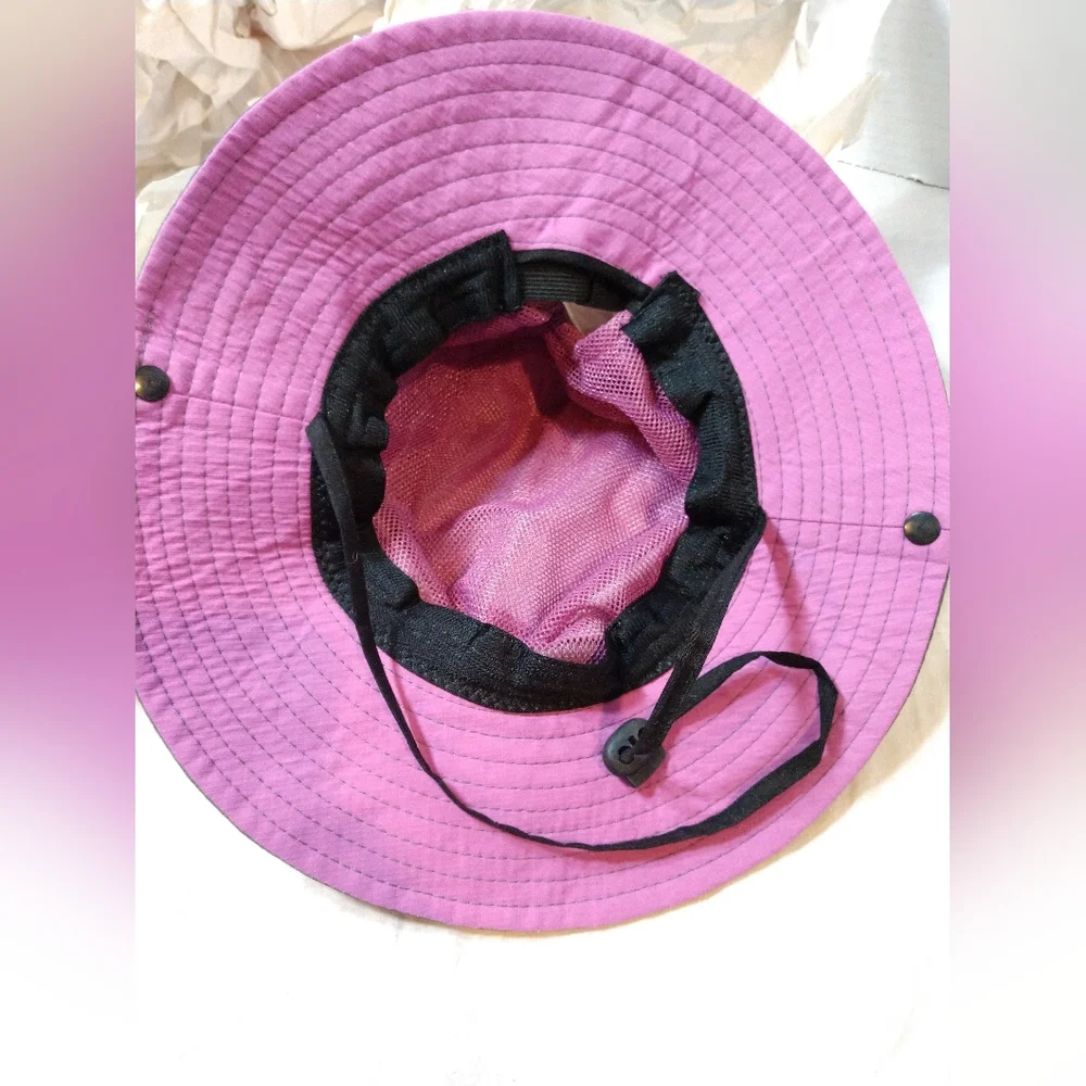 SunShade Brand Sun Hat Snap Up Sides Girl's One Size OS Sun Shade